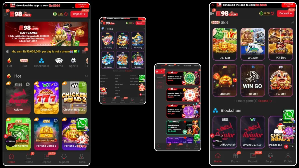 E98 Game Download (New Earning App) in Pakistan 2 E98 Game